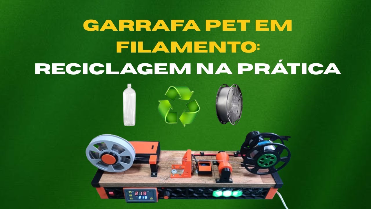 Máquina de Filamento com PET Finalizada! Veja os Detalhes e Impressões