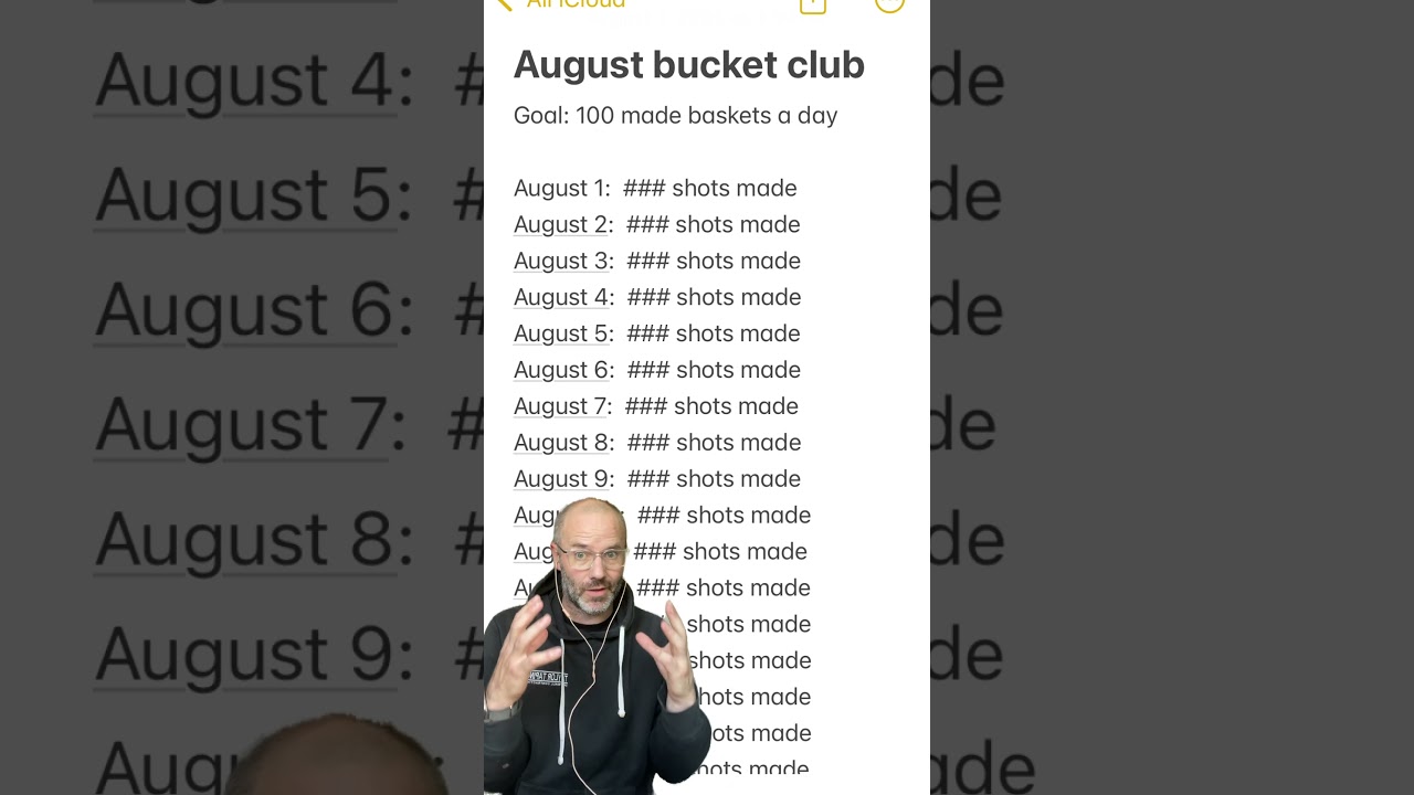 Your challenge should you choose to accept it is join the August bucket club. 100 makes/day. Get it