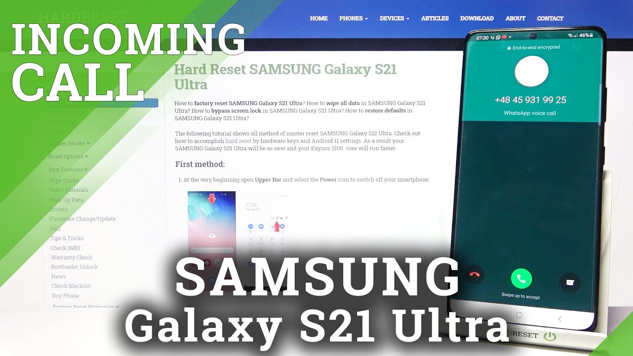 How to Check Whatsapp Incoming Call on SAMSUNG Galaxy S21 Ultra Ultra ...