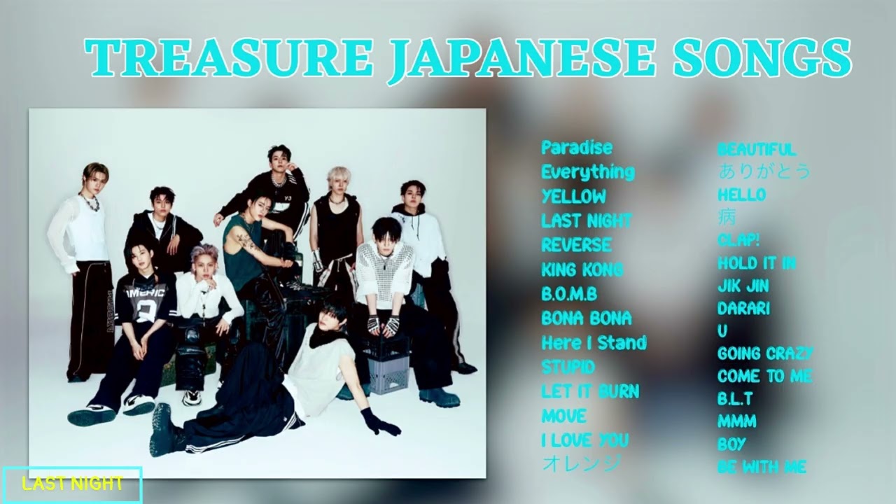 TREASURE JAPANESE SONGS PLAYLIST - トレジャー日本語曲 - YouTube