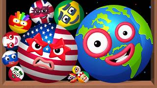 Numberblock Balls Drop Merge COUNTRY BALLS 🤩 New Game 2048 Update - ASMR Puzzle Gameplay Android/iOS screenshot 1