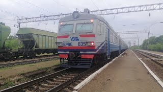 Поездка на электропоезде ЭР9Е-635 на маршруте 6407/Мартыновская-Одесса