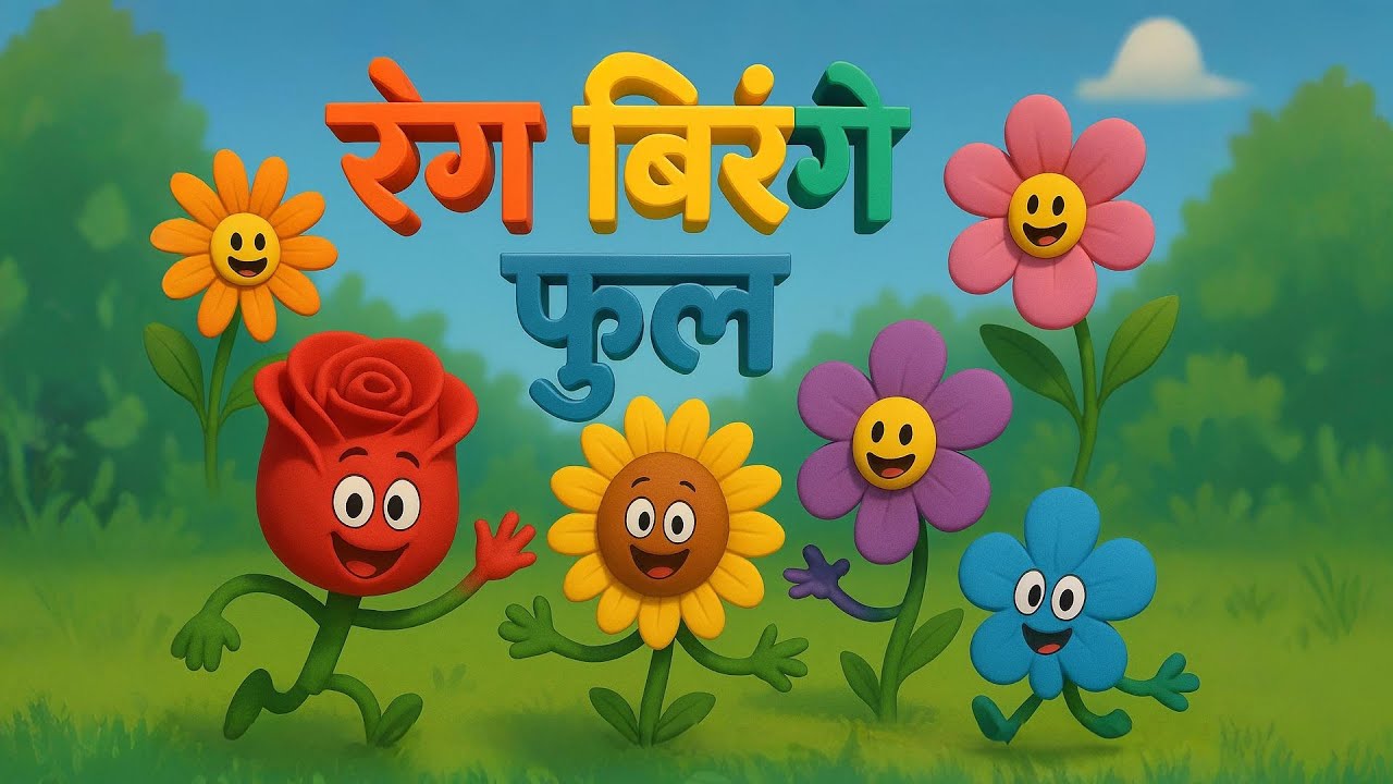 रंग बिरंगे फूल | Rang BIrange Phool  |SUSU TV | Hindi Cartoons | Kids Rhymes |
