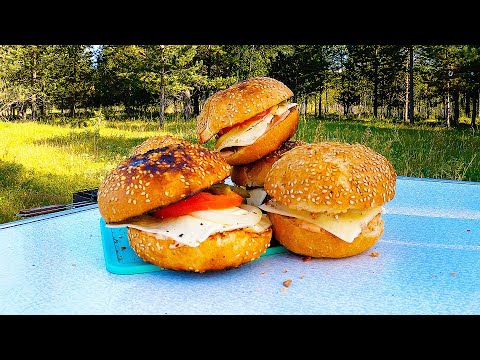 Видео: A stunning BEEF BURGER made from scratch (ASMR Cooking, Beef, NATURE, CAMPING)