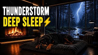 Dark Thunderstorm Sounds ⚡ Deep Sleep Rain Ambience