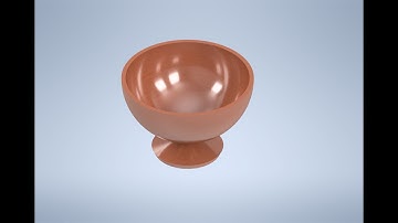 bowl in auto desk inventor, tutorial for auto desk inventor beginner student