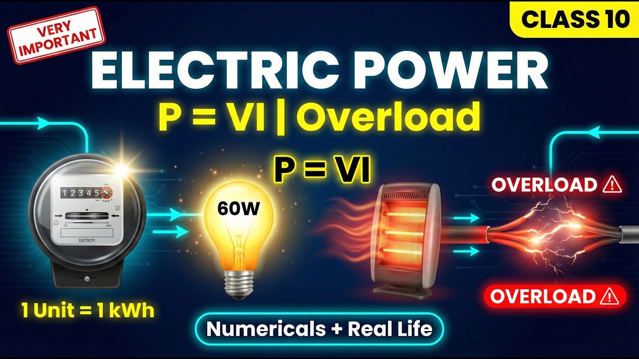 Electric Power & Overloading | Electric Current | Class 10 SSC Physics 2026 | Part 9 | Numericals