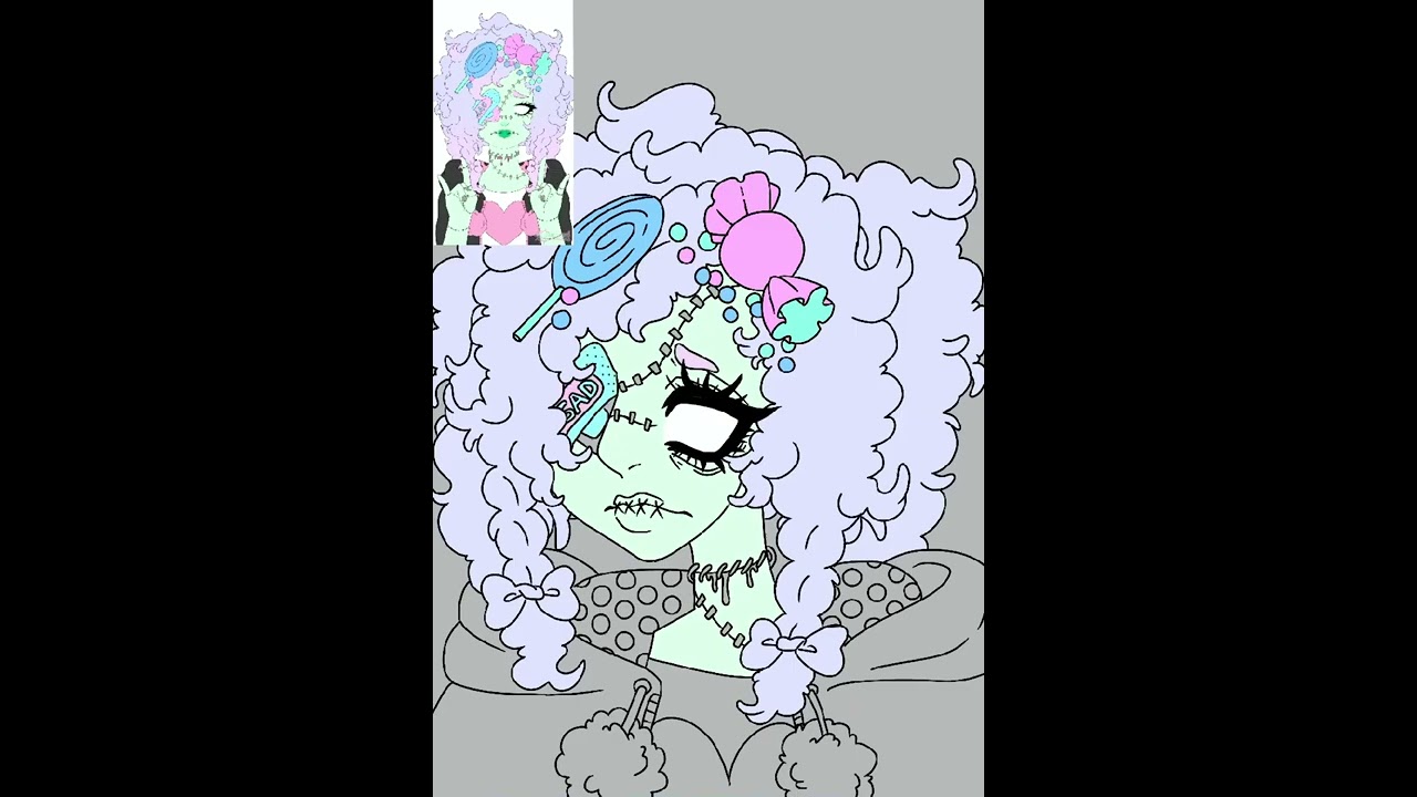 Monster Girl OC (First Drawing on Procreate)