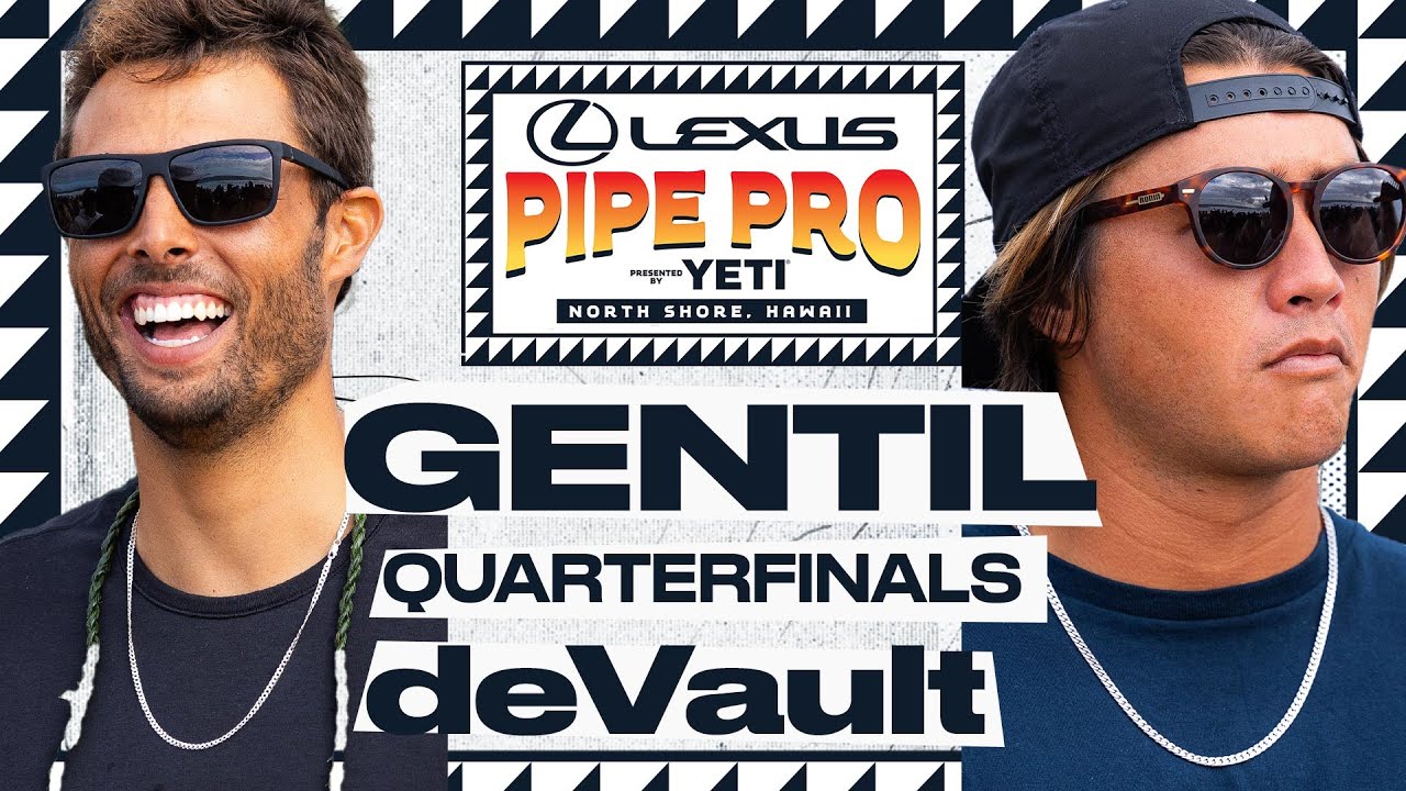 Ian Gentil vs Imaikalani deVault | Lexus Pipe Pro presented by YETI - Quarterfinals Heat Replay