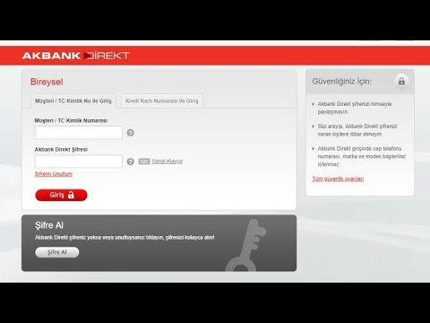 Akbank İnternet Bankacılığı Şifre Alma - Akbank Direkt Şifre Alma