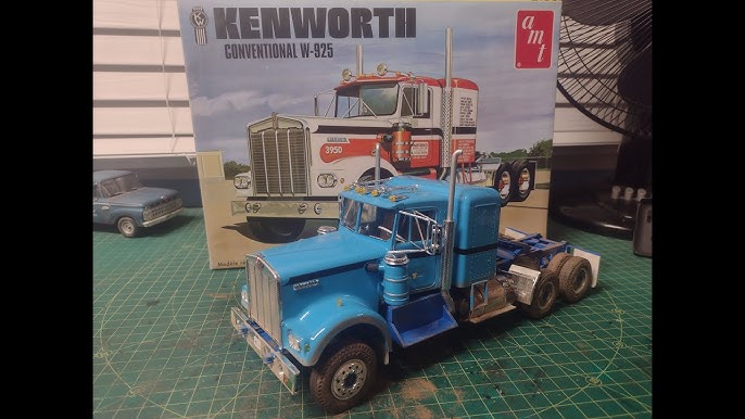 Skill 3 Model Kit Kenworth Conventional W-925 Tractor Truck coca-cola  1/25 Scale Model By Amt : Target