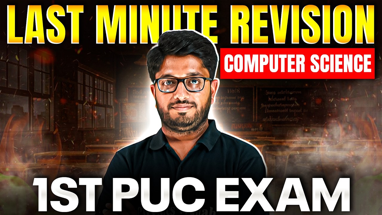1st PUC Computer Science Last Minute Revision ⚡ | Most Important Topics ...