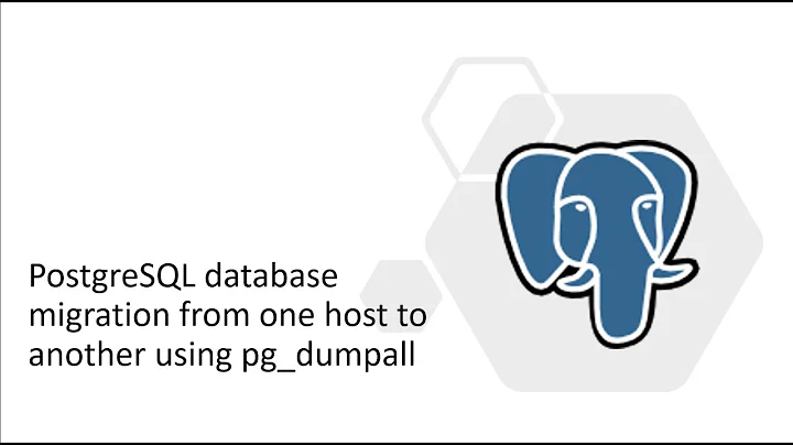 PostgreSQL : PostgreSQL migration from one to another host using pg dumpall