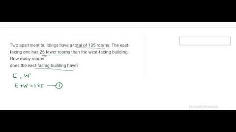GRE Math/Quant Tutorial Arithmetic 390. Two apartment buildings have a total of 135 rooms.