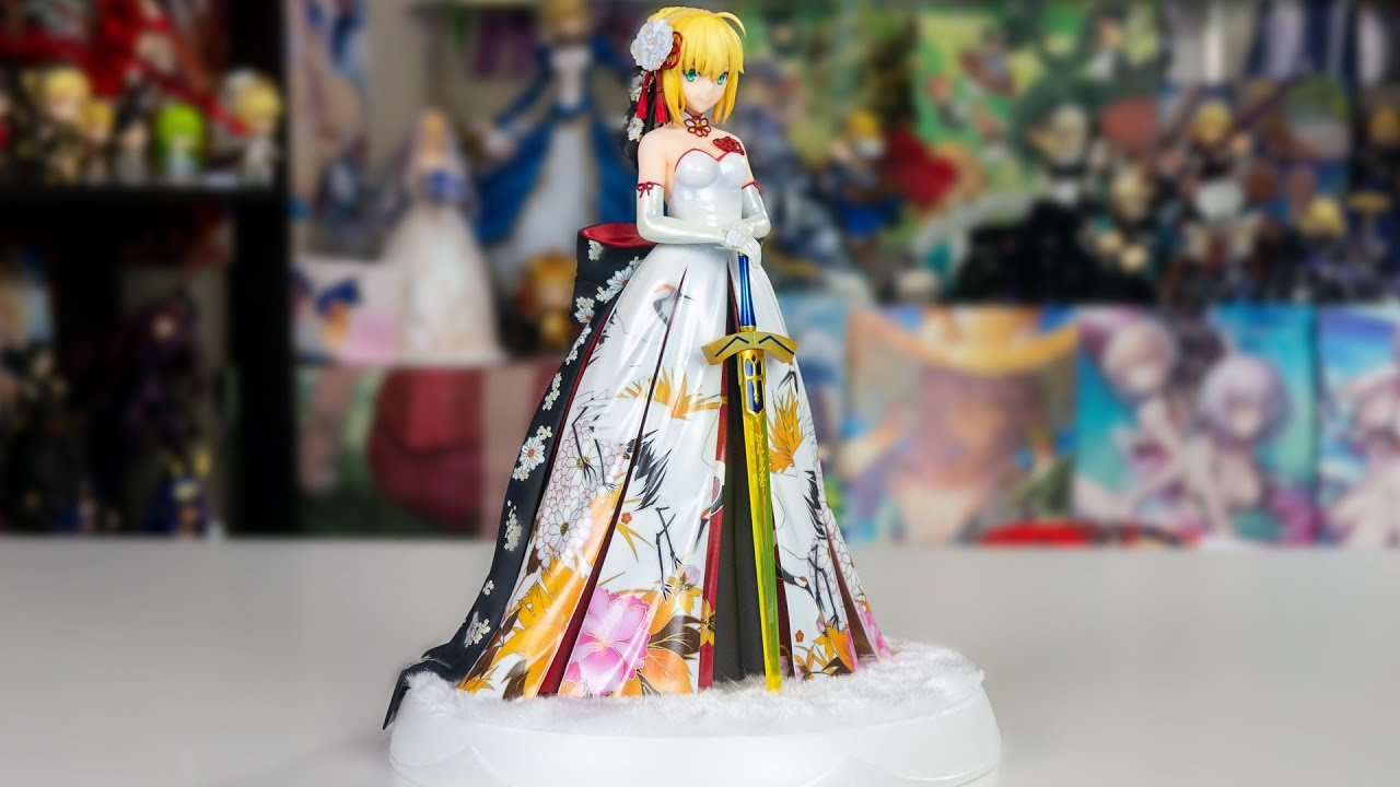 LED Figure No Box Anime Fate//Stay Night Saber Altria Pendragon Kimono Dress Ver