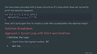 How to Print a Sequence of Numbers in Java Using a Loop
