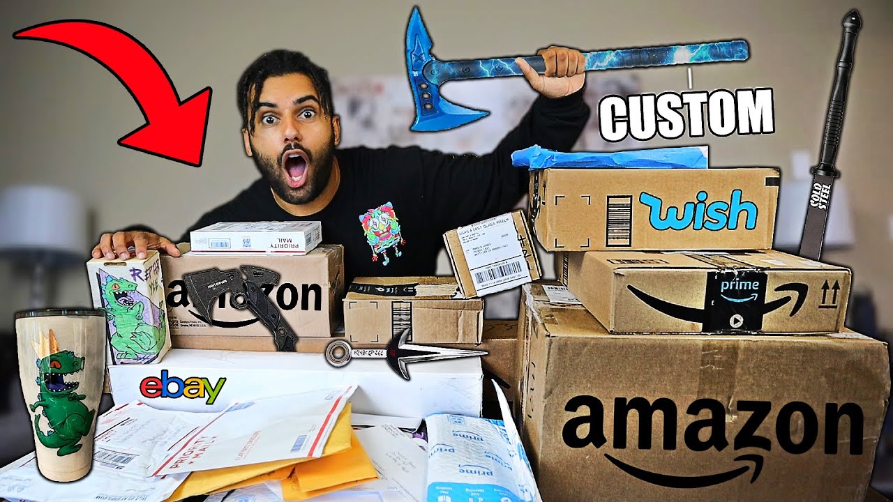 Someone Sent Me PACKAGES Filled With MYSTERY CUSTOM WEAPONS VIDEO GAME WEAPONS IN REAL LIFE 