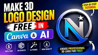 Make 3D Logo Design Free in Canva and Ai | Canva Logo Design Tutorial screenshot 3