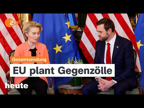 heute 19:00 Uhr vom 11.02.2025 EU: Gegenzölle, Bundestagssitzung vor der Wahl, Urlaub in Deutschland Episode cover