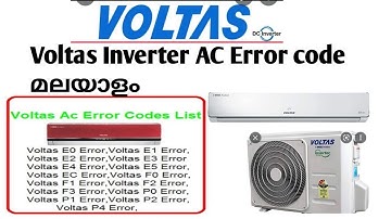 Voltas Inverter AC errorcode| malayalam