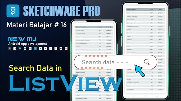 Searchview | Cara menggunakan widget searchview pada listview di aplikasi Sketchware Pro [ Terbaru ]