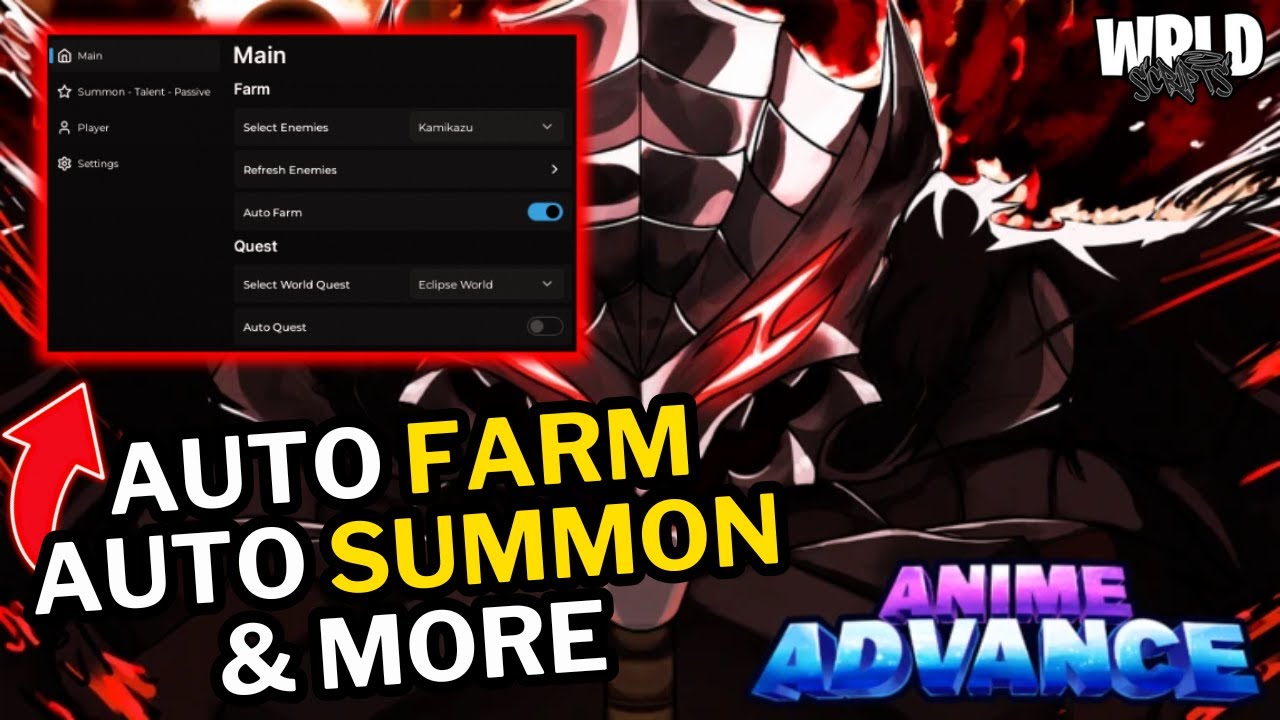 🌍 Anime Advance Script - Auto Farm, Auto Summon, Auto Quest, Auto ...