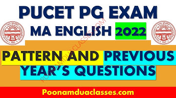 PUCET PREVIOUS YEARS QUESTION PAPER MA English Entrance PG 2022 Pattern of Exam, How to Prepare
