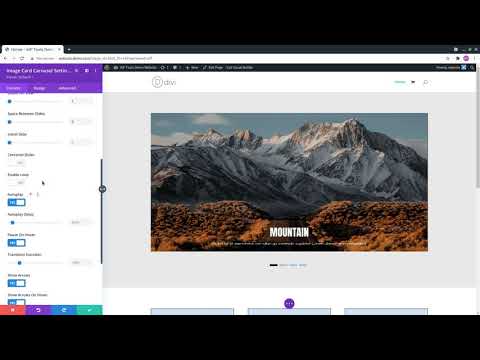 Carousel Settings For "Image Card Carousel" Divi Module