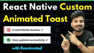 🛑 React Native Animated Custom Toast | Engineer Codewala