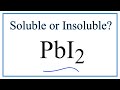 Solubility of Lead(II) Iodide
