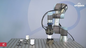 Robot-based Closing Cups with Screw Lids programmed with ArtiMinds RPS