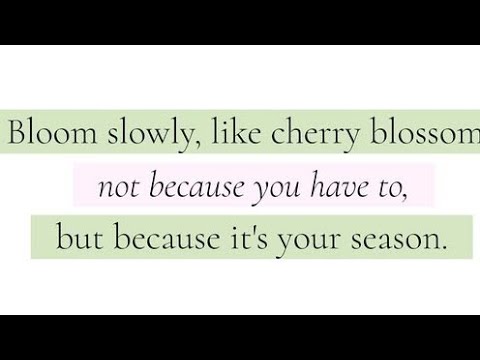 Bloom slowly like cherry blossom not because you have to, but because it's ur season 🌸 #krishnaji