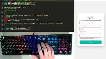 Programming a basic HTML FORM with validation using JavaScript | ASMR Coding (No Talk)
