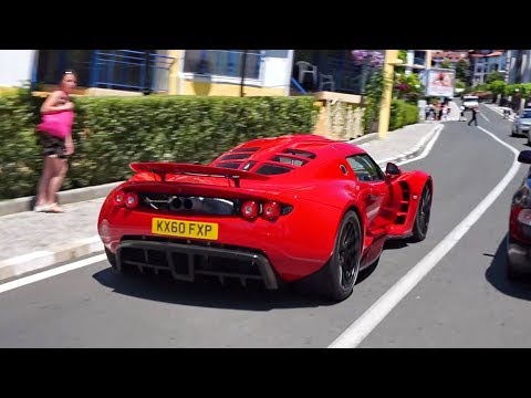 Hennessey Venom GT on the road!!! Start up, revs and brutal acceleration sounds!