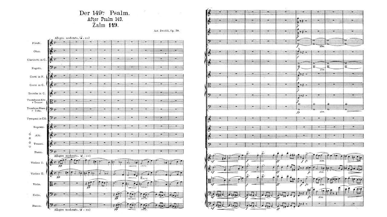 Dvořák: Psalm 149, Op. 79, B 154 (with Score) - YouTube