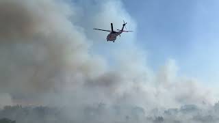 Cal Fire Helicopter Makes a Water Drop