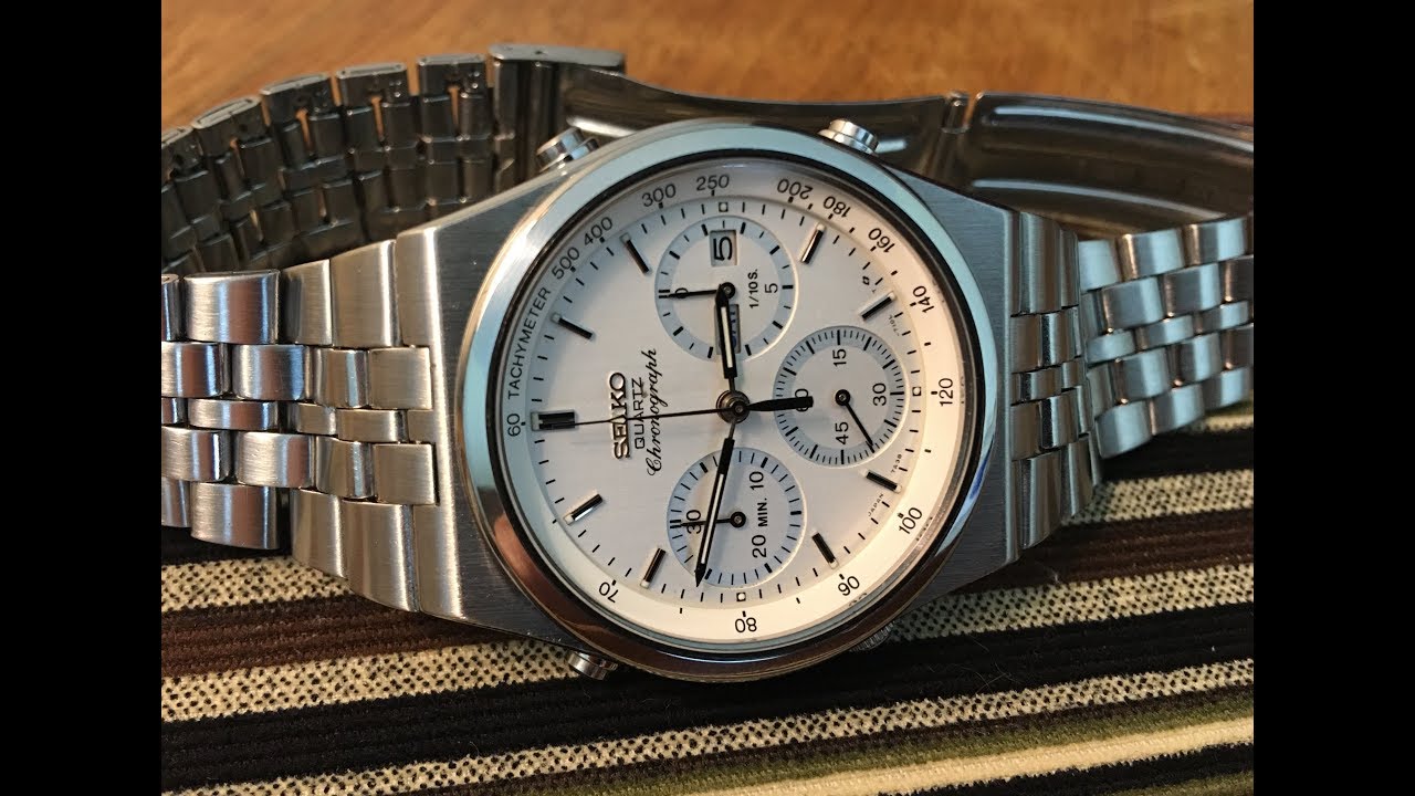 Seiko Chronograph 7A38-7289 unboxing. 15 jewel Quartz 007 Roger Moore  watch. - YouTube