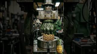 25-Ton Hydraulic Press Crushes a Pineapple  #hydraulicpress #satisfying #hulksmash #crushing