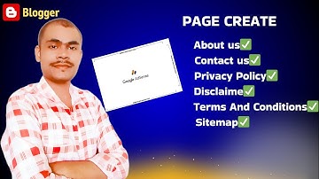 create pages in blogger for adsense approval | blogger page kaise banaye | Full Process