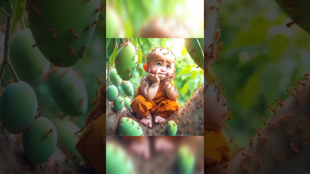 so cute little baby monk 