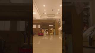 Creating futuristic indoor cinema with Ferrari RC car and stripped down FPV drone flying smooth thir