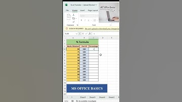 How to calculate Percentage in Excel #msoffice #smartphone #excel #computer #exceltech #microsoft