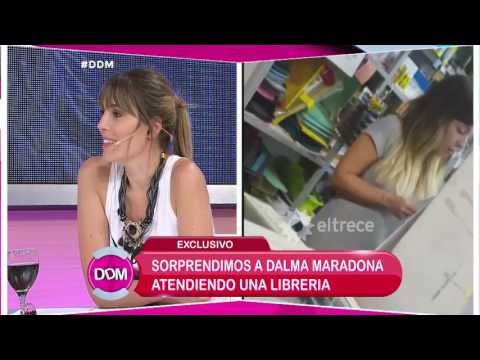 ¿Dalma Maradona está trabajando de vendedora en una librería?