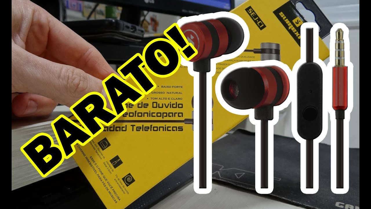 Fone de Ouvido com Fio P2 Barato com qualidade agudo e grave melhor que de  Marca conhecida - YouTube