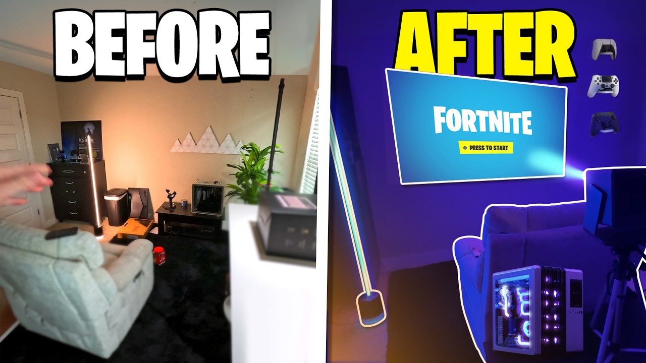 Transforming my Room to my DREAM Gaming Setup Room! - YouTube