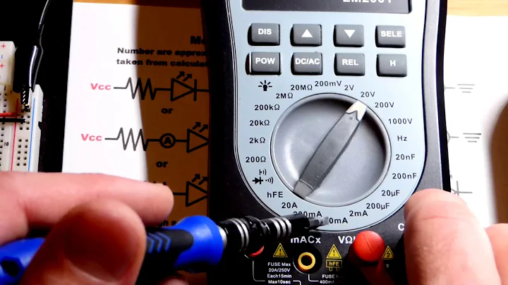 How to measure current of an electronics circuit with a multimeter by electronzap