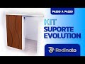 Como instalar kit para porta de correr Rodinato: Kit Suporte Evolution