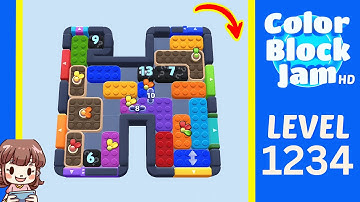 Color Block Jam Level 1234 Solution Walkthrough