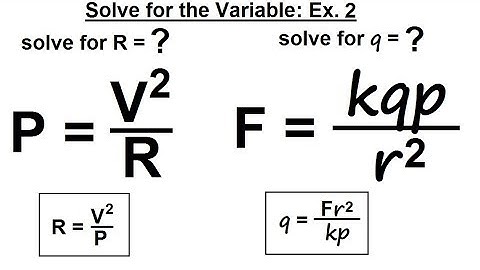Algebra - Ch. 14: Solving Equations with Rational Expressions (18 of 21) Solve for Variable: Ex. 2