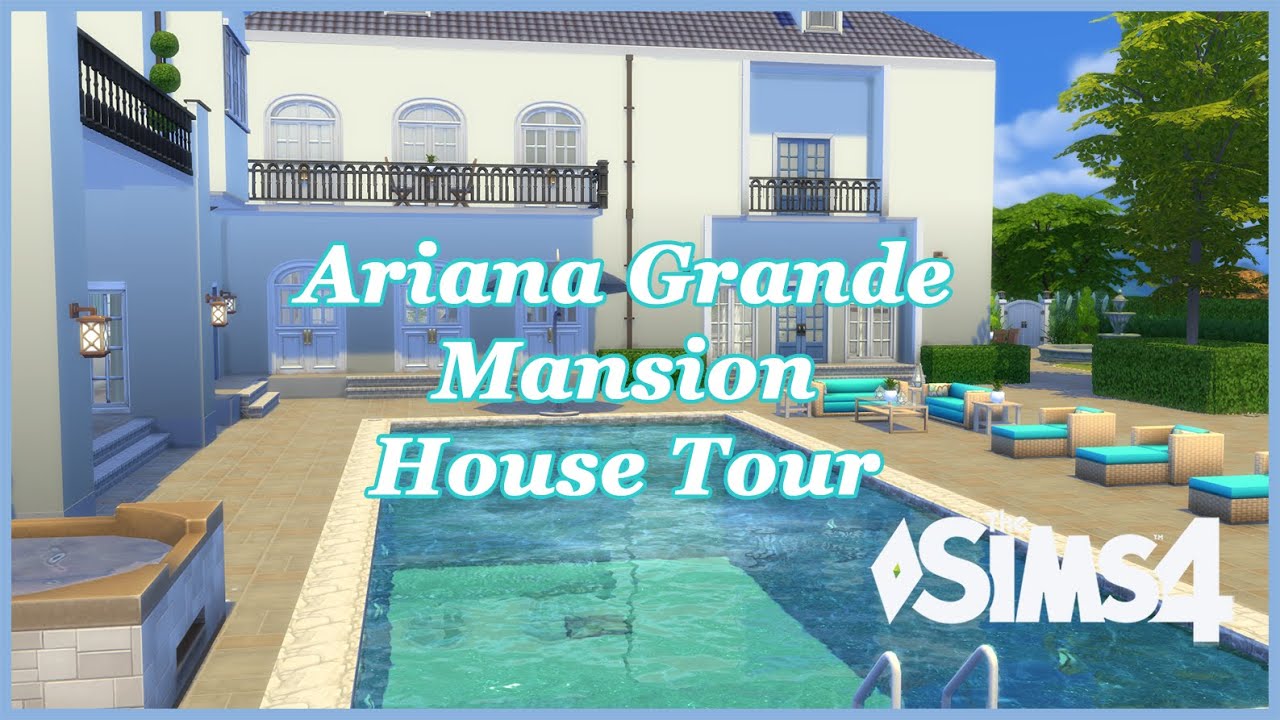 The Sims 4 Ariana Grande House Build Cc House Tour Youtube